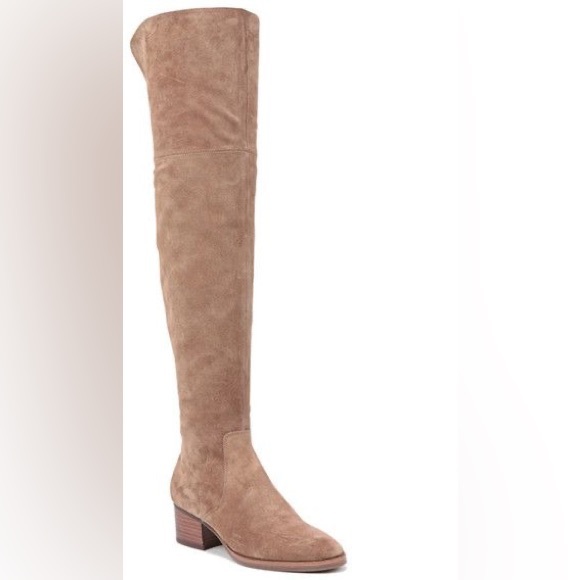 Via Spiga Ophira stone suede over the knee boots 5.5/36 - Picture 3 of 7